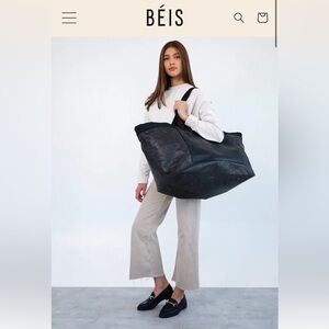 BEIS Black Tote Bag